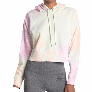 90 Degree By Reflex Brushed Knit Oversized Hoodie In Mint Berry Tie Dye Size M